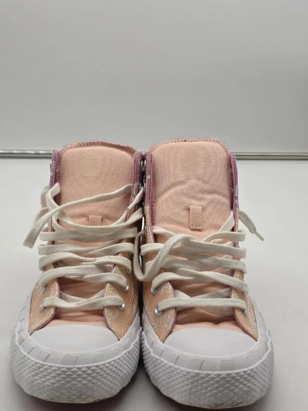 Converse Not A Chuck Shoes Kids Size 7 Pink Canvas High Top Sneakers 272574C
